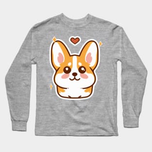 Kawaii Corgi Dog Lover Puppy Retro Long Sleeve T-Shirt